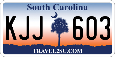 SC license plate KJJ603