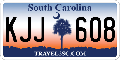SC license plate KJJ608