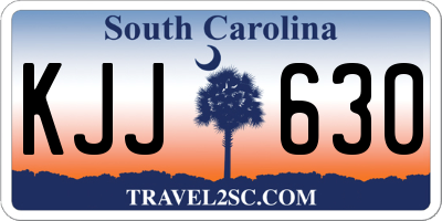 SC license plate KJJ630