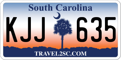 SC license plate KJJ635