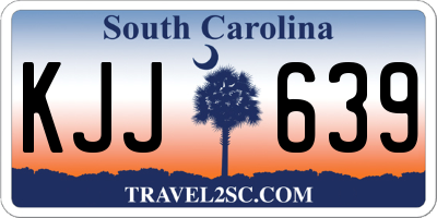 SC license plate KJJ639