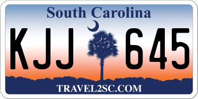 SC license plate KJJ645