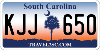 SC license plate KJJ650