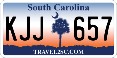 SC license plate KJJ657