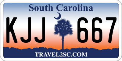 SC license plate KJJ667