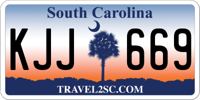 SC license plate KJJ669