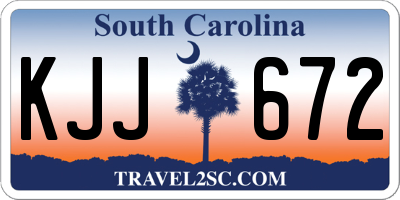 SC license plate KJJ672