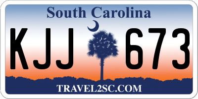 SC license plate KJJ673