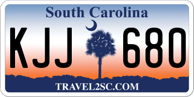 SC license plate KJJ680