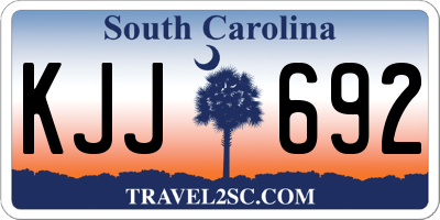 SC license plate KJJ692