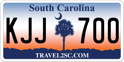 SC license plate KJJ700