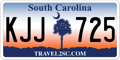 SC license plate KJJ725
