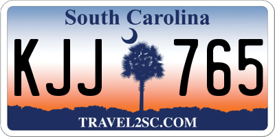 SC license plate KJJ765
