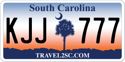 SC license plate KJJ777