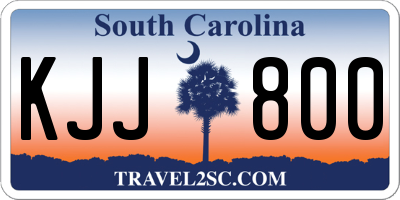SC license plate KJJ800