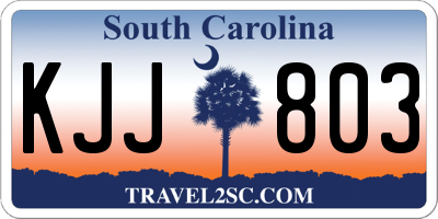 SC license plate KJJ803