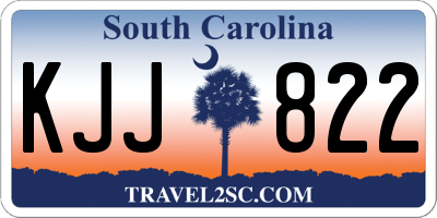SC license plate KJJ822