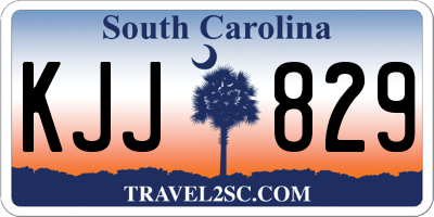 SC license plate KJJ829