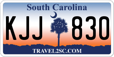 SC license plate KJJ830