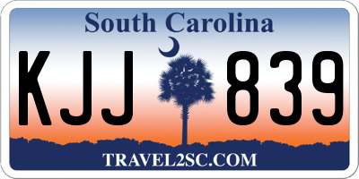 SC license plate KJJ839