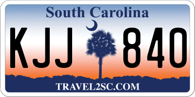 SC license plate KJJ840