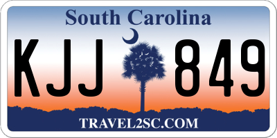 SC license plate KJJ849