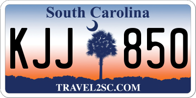 SC license plate KJJ850