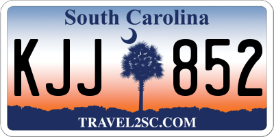 SC license plate KJJ852