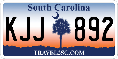 SC license plate KJJ892