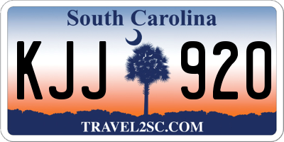 SC license plate KJJ920