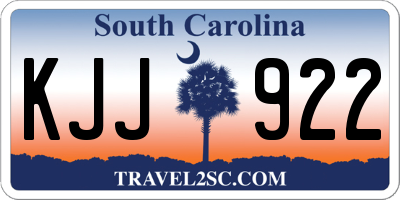 SC license plate KJJ922