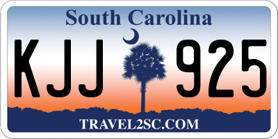 SC license plate KJJ925