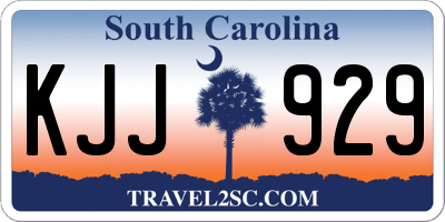 SC license plate KJJ929