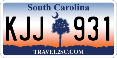 SC license plate KJJ931