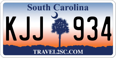 SC license plate KJJ934