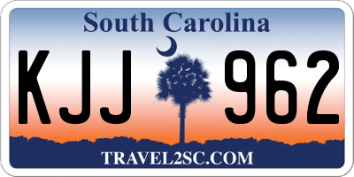 SC license plate KJJ962