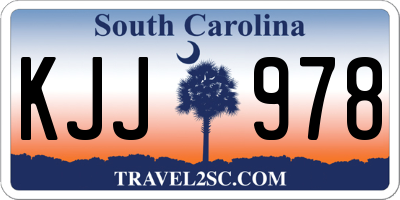SC license plate KJJ978
