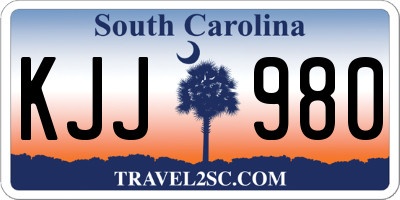 SC license plate KJJ980