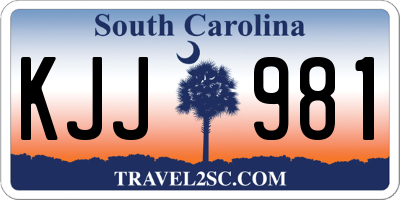 SC license plate KJJ981