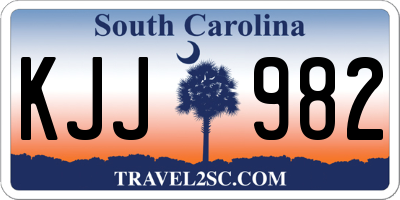 SC license plate KJJ982