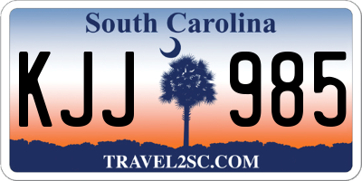 SC license plate KJJ985
