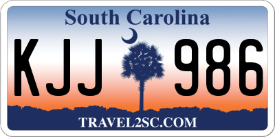 SC license plate KJJ986