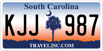 SC license plate KJJ987