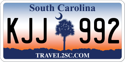SC license plate KJJ992