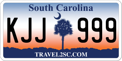 SC license plate KJJ999