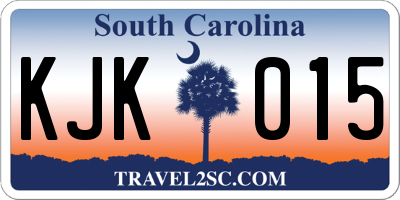 SC license plate KJK015