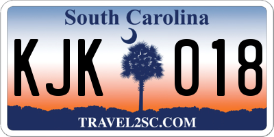 SC license plate KJK018