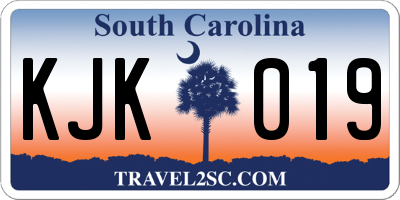 SC license plate KJK019