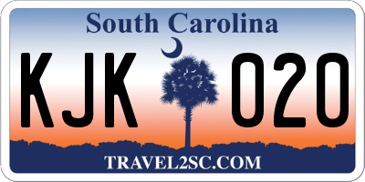 SC license plate KJK020