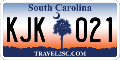 SC license plate KJK021